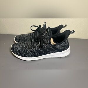 Adidas Shoes Womens Cloudfoam Pure Athletic Low Sneakers DB0694 Black White